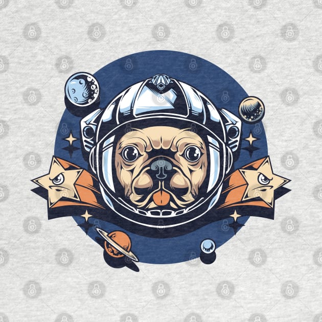 astronaut pug by Mako Design 